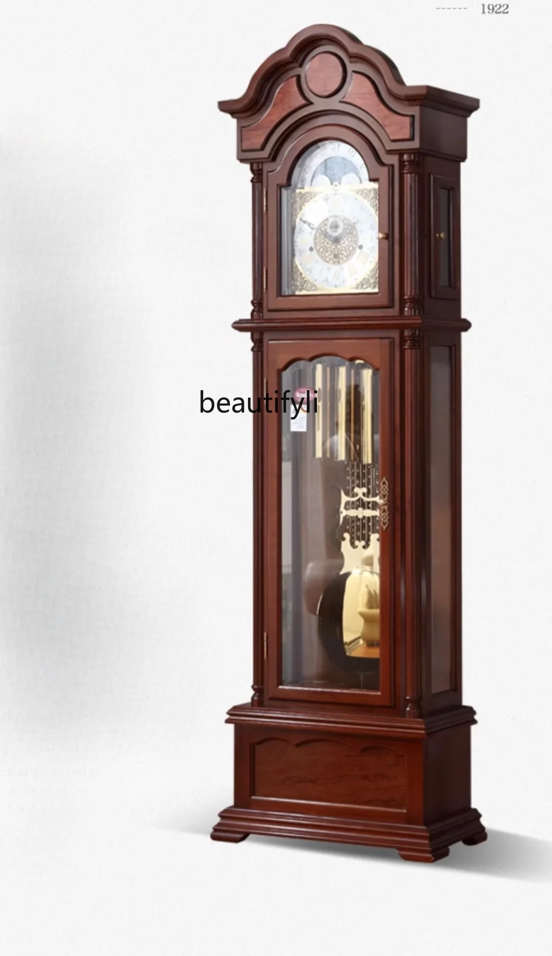 European floor clock German Hermle living room villa clock mechanical solid wood pendulum clock Chinese retro