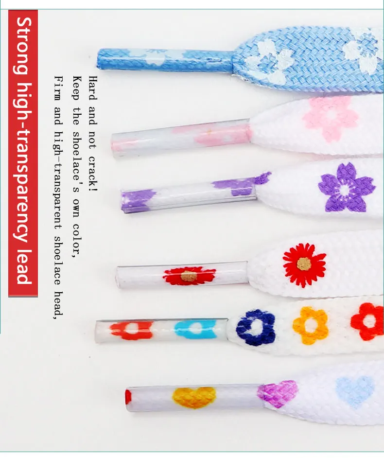 1Pair Sakura Printed Flat Shoelaces, Cute Cherry Blossom Flower Pattern Shoe Laces, Decorative Floral Shoestrings for Sneakers