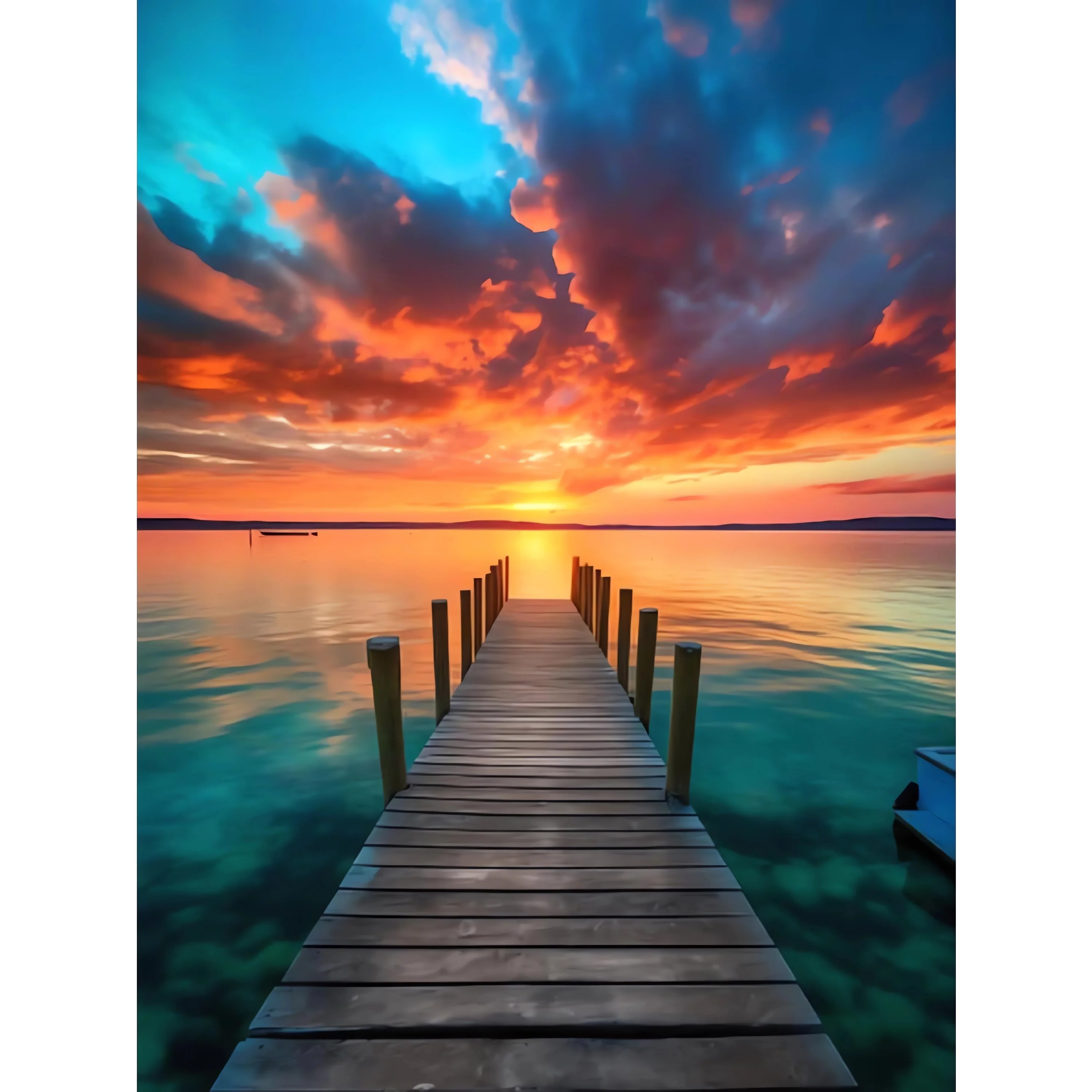 

Bridge River Sunset Landscape 500/1000/1200/2000 PCS Jigsaw Puzzles Family Activity Games for Gameroom Bedroom Gifts