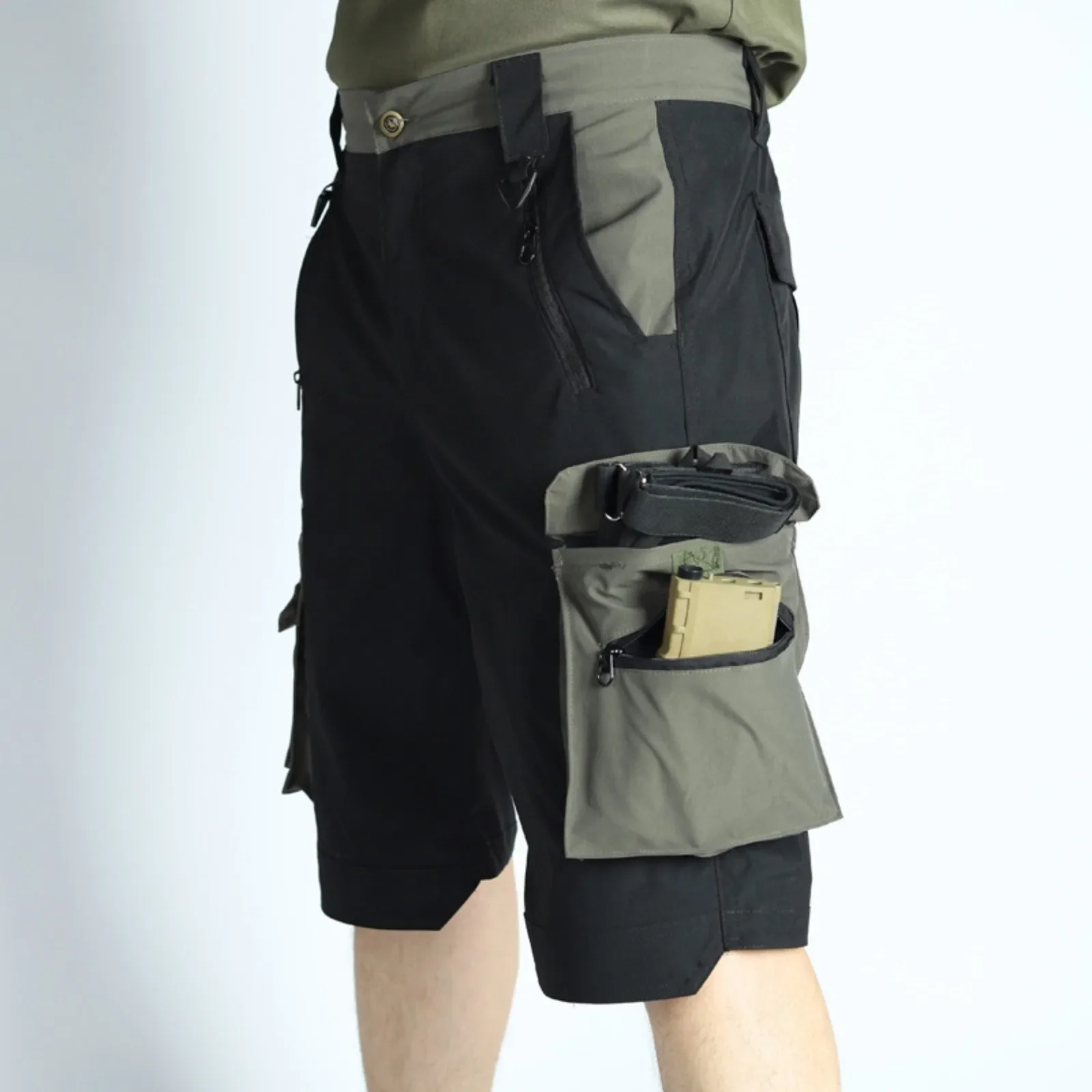 Men Cargo Shorts Outdoor Casual Multi-Functional Cycling Hiking Fishing Anti resistance Multi-Pocket Training Pants