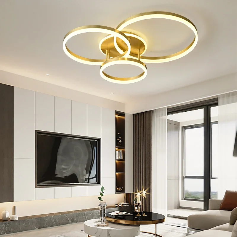 

Nordic New Light luxury LED Chandelier Lighting For Living dining Room Luminous ceiling remote control Indoor Decor Luminaire