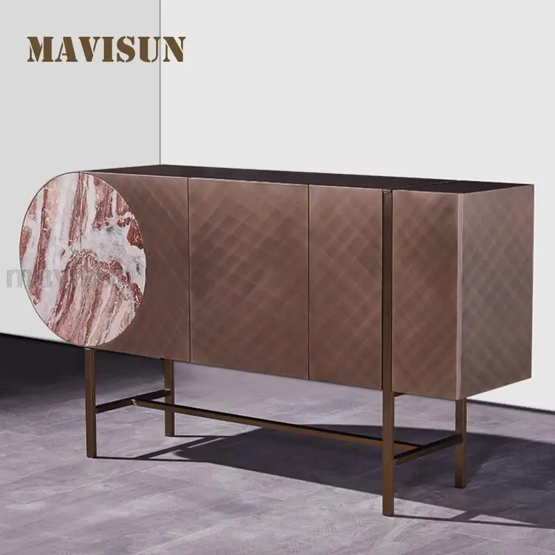 

Designer Living Room Sideboards Modern Large Storage Capacity High-End Furniture Italian Light Luxury Wooden Display Cabinet