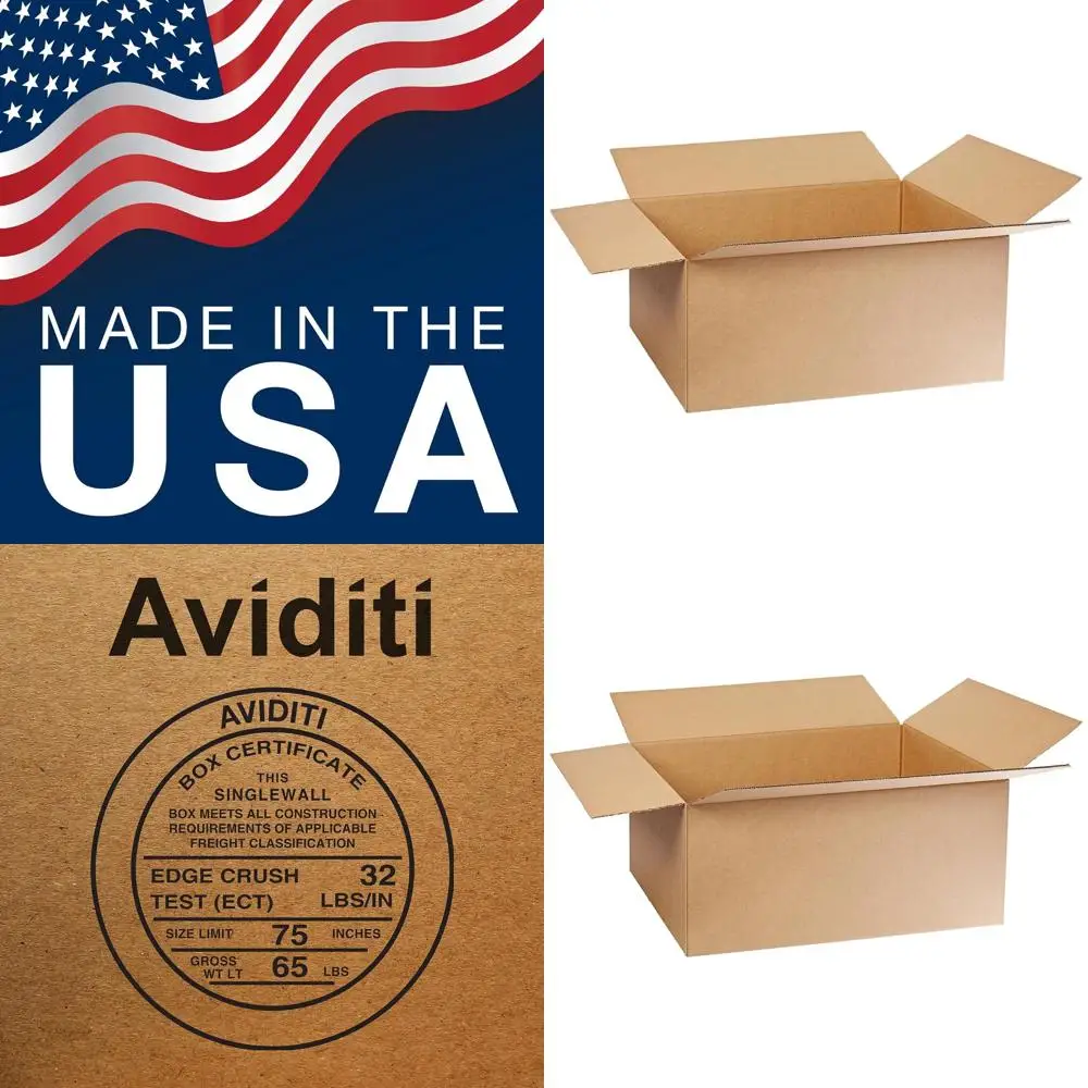 

10-Count Large Cardboard Shipping Boxes 28x16x12 Inches - Ideal for Moving, Mailing, Packing, and Storage