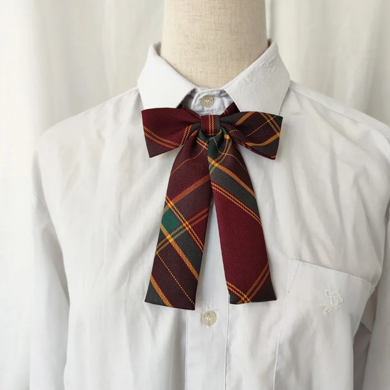 Spot Japanese JK necktie, bow tie, knot free, hawthorn tree set, plaid uniform accessories, extension strap for women