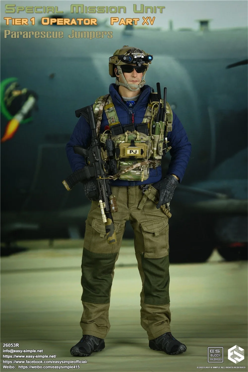 EASY&SIMPLE ES 26053R 1/6 Special Mission Unit Operator Jumpers Action Figure Full Set Model Gift For Fan Birthday Party Collect