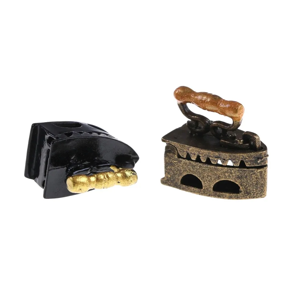 حار Koop Mini Poppenhuis Miniatuur 1:12 دمية غرفة نموذج صغير قديم مصغرة الحديد الملابس أداة الأثاث Speelgoed اكسسوارات