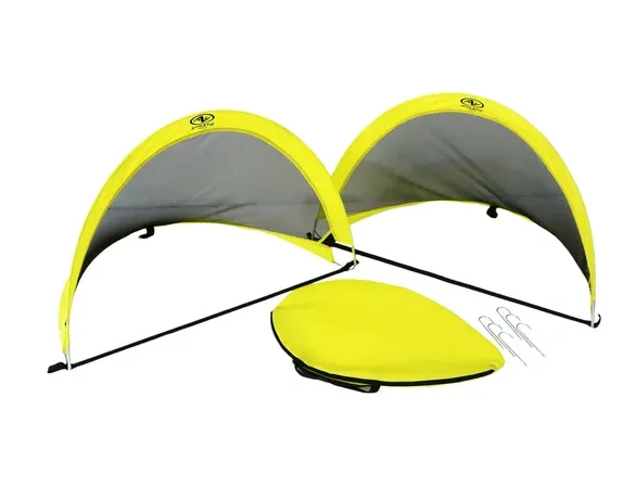 ตาข่ายฟุตบอลแบบป๊อปอัพ 2 แพ็ค – เป้าฝึกซ้อมแบบพกพาขนาด 3x2 ฟุต พร้อมกระเป๋าสำหรับเด็กอายุ 5–12 ปี