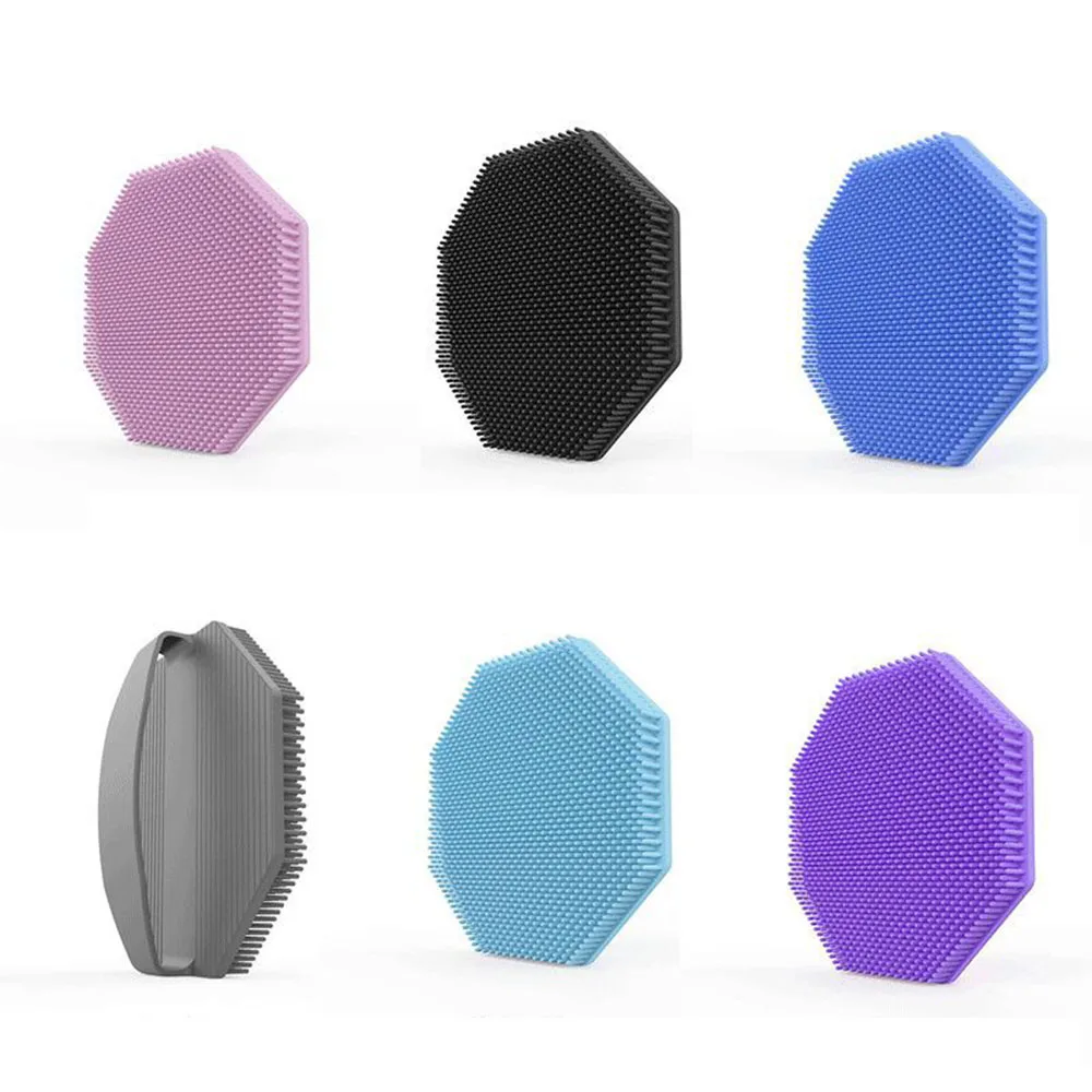 Multifuncional Silicone Shower Brush para Banheiro, Esfoliante Corporal, Macio e Portátil, Massagem do couro cabeludo