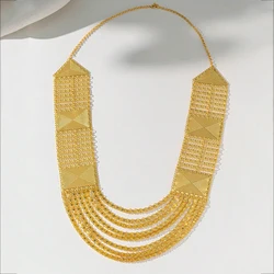 Luxurious Gold Plated Pendant Handmade Tassel Chain Arabian Dubai Wedding Jewelry Women's Jewelry Gold/Birthday/Engagement Gift