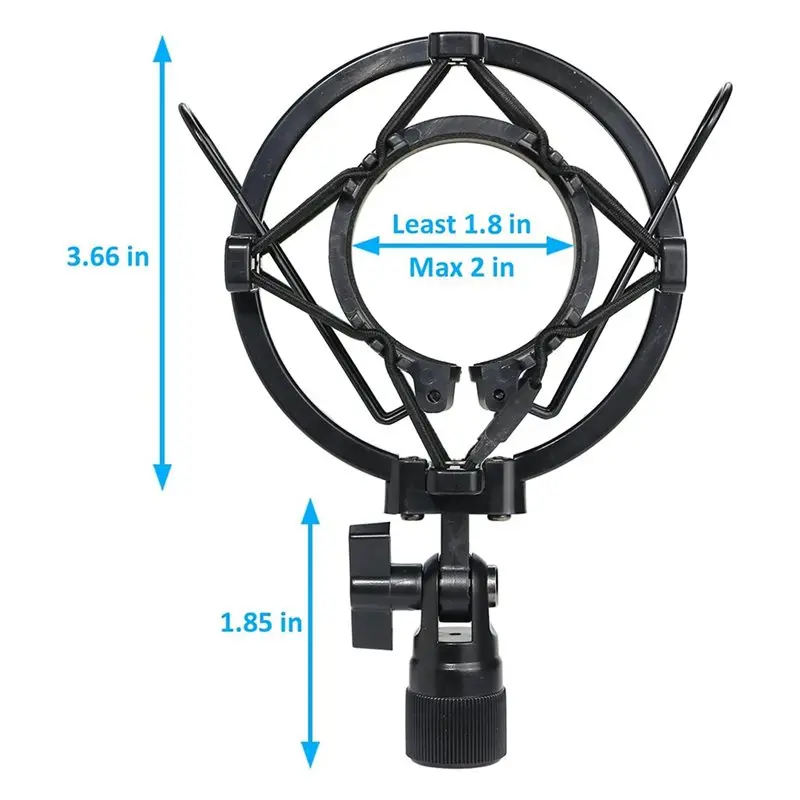 DTB7 AT2020 Shock Mount, Microphone Shockmount for Audio Technica AT2020, AT2035, ATR2500, Reduces Handling Noise, with Screw