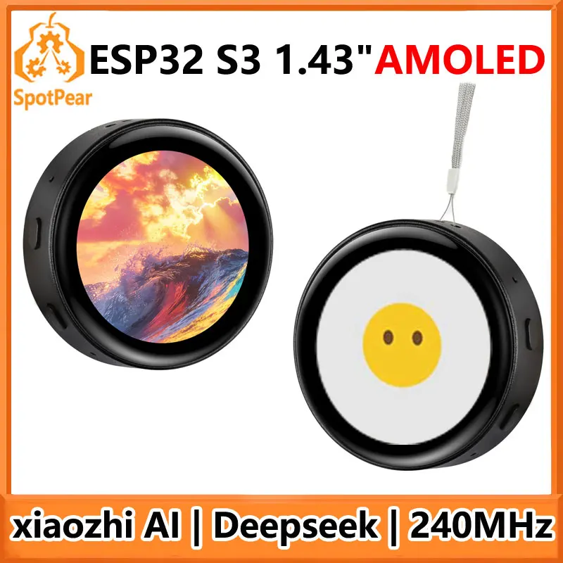 

Плата для разработки ИИ Waveshare ESP32-S3 с 1,43-дюймовым AMOLED-дисплеем 466×466 и сенсорным экраном Deepseek