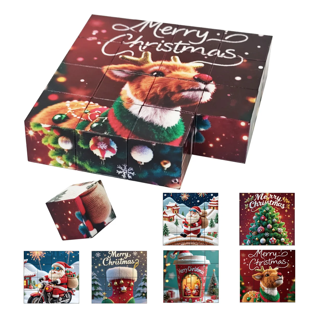 ألعاب ألغاز مغناطيسية لعيد الميلاد، أنماط متنوعة، ألعاب تجميع مغناطيسية، مناسبة للأولاد والبنات، هدايا عيد الميلاد وأعياد الميلاد