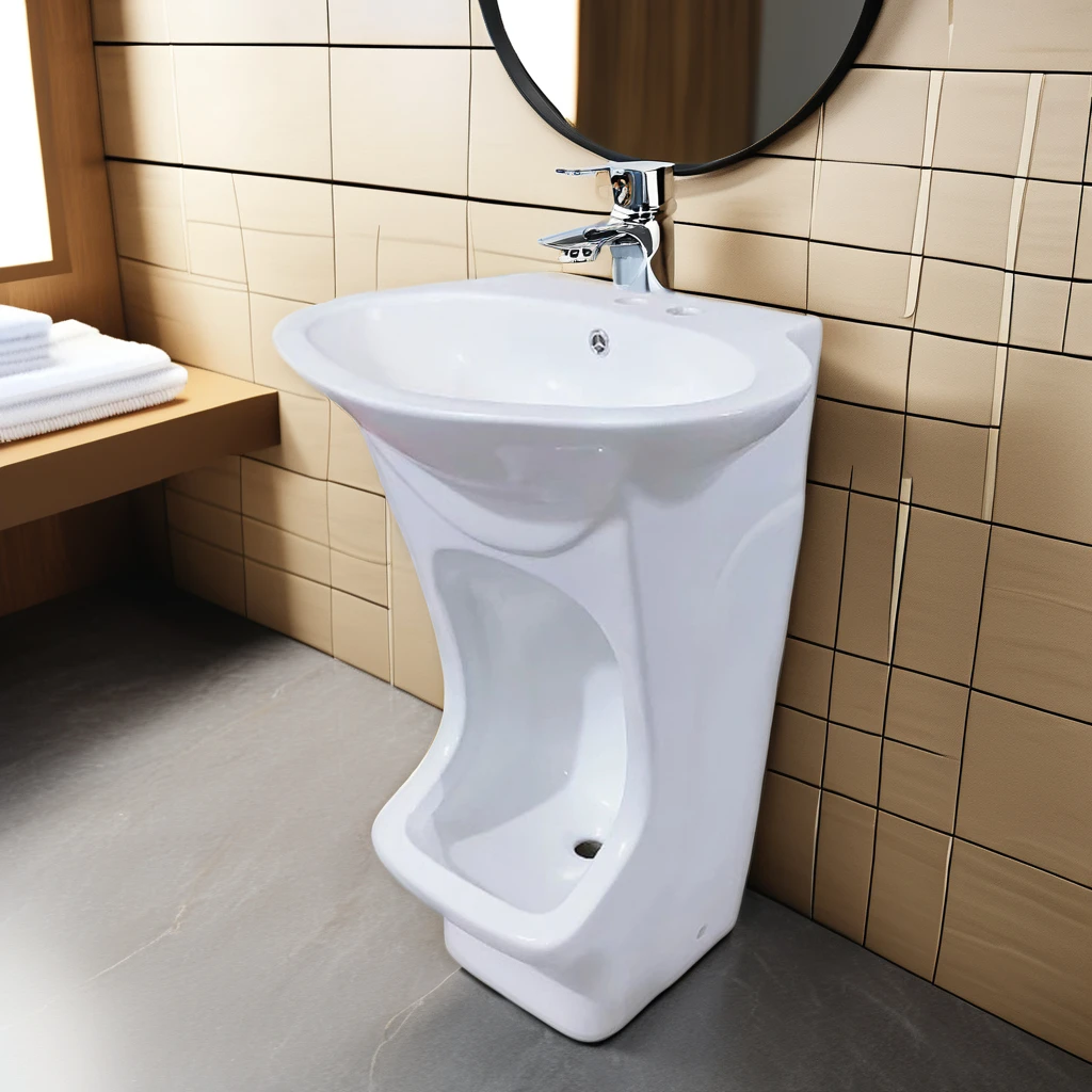 Middle Eastern Muslim Household Dual-Purpose Small Outdoor Floor-Standing Water-Saving Basin Column Hand-Washing Bathroom Sinks