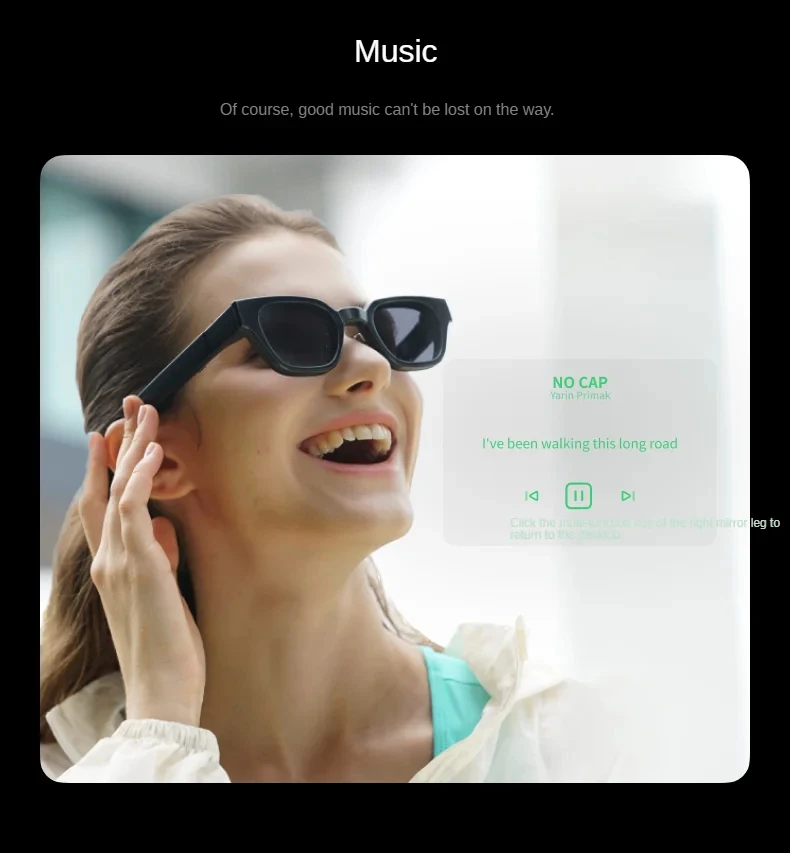 INMO Go Smart AR Glasses Real Wireless Ultra Light AI Assistant Translator Glasses for Music/Call/Translator/Prompter/Navigation