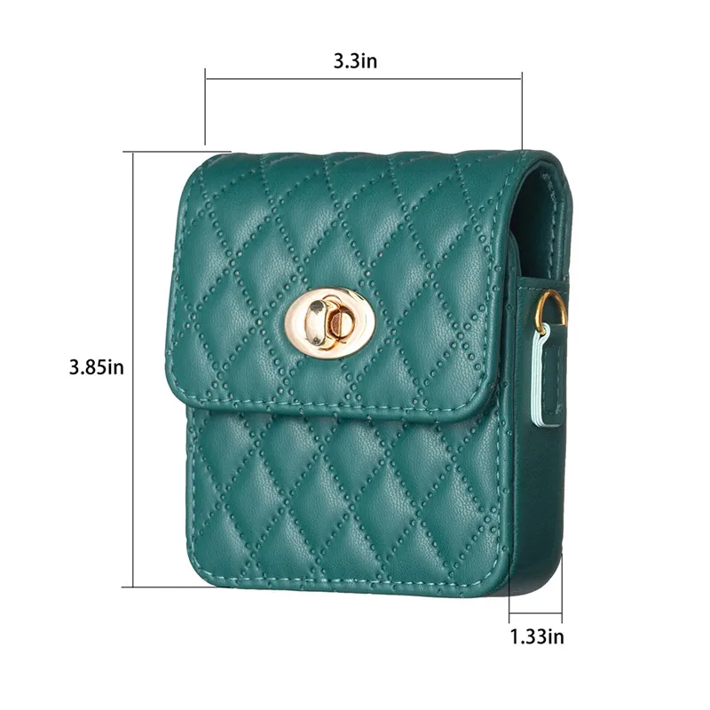 Fashion Universal Mini Crossbody Bag for Samsung Z Flip 5 Z Flip 4 Z Flip 3 OPPO Flip 5G Shoulder Strap Folding Leather Bag Case