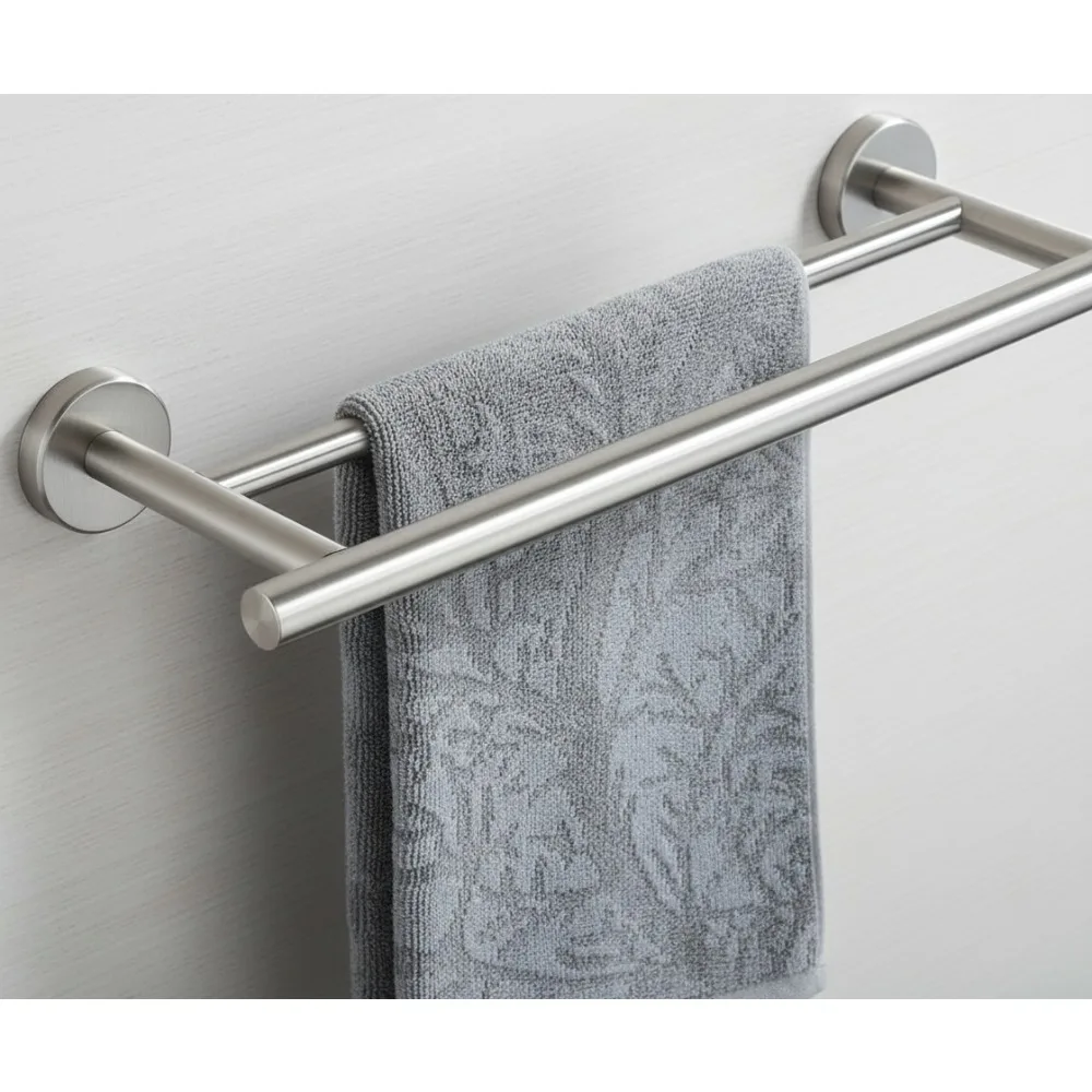 

33 Inch Stainless Steel Towel Rack, Thick 0.8mm Bathroom Towel Holder with Brushed Finish, Wall Mount for Quick Drying