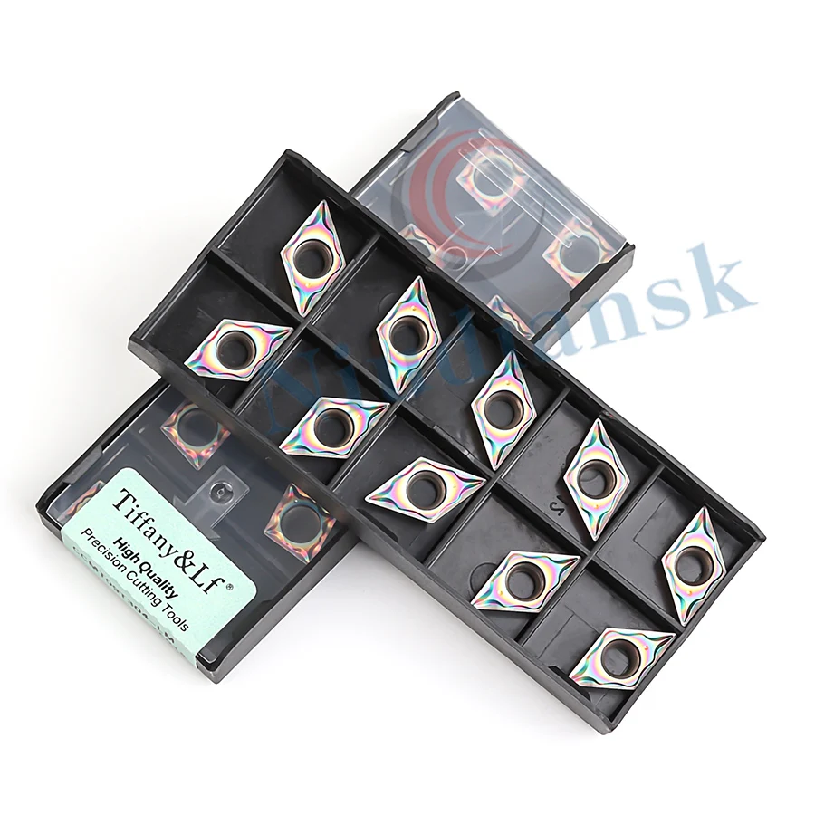 DCMT070204-LM CCMT060204-LM TCMT110204-LM TF918 CNC Lathe Tools Carbide Inserts Turning Hardened Steel Seven Colors Blade Cutter