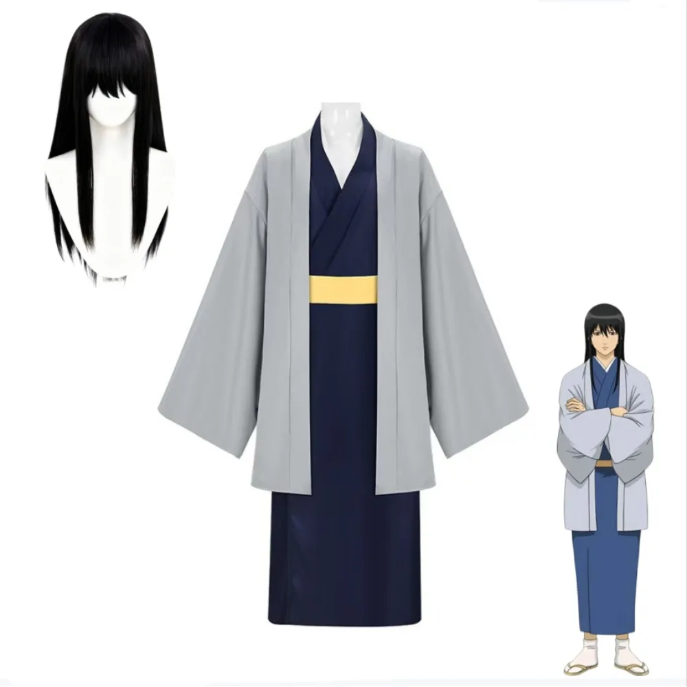 

Gintama Kagura Katsura Same Style Cosplay Costume Samurai Kimono Adult Unisex Halloween Carnival Stage Performance Wear