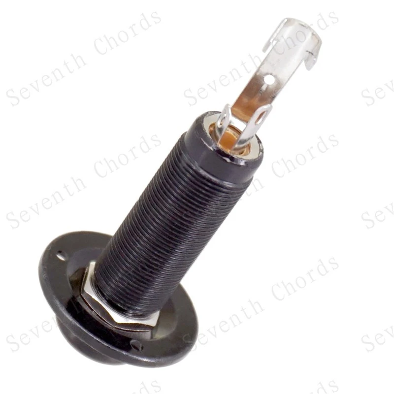 1Pcs Messing 1/4 "6,35 Strap Lock Pin Jack Ende Ausgang Eingang Buchse Für Bass Akustische Elektrische Gitarre Zubehör teile – Detail 13