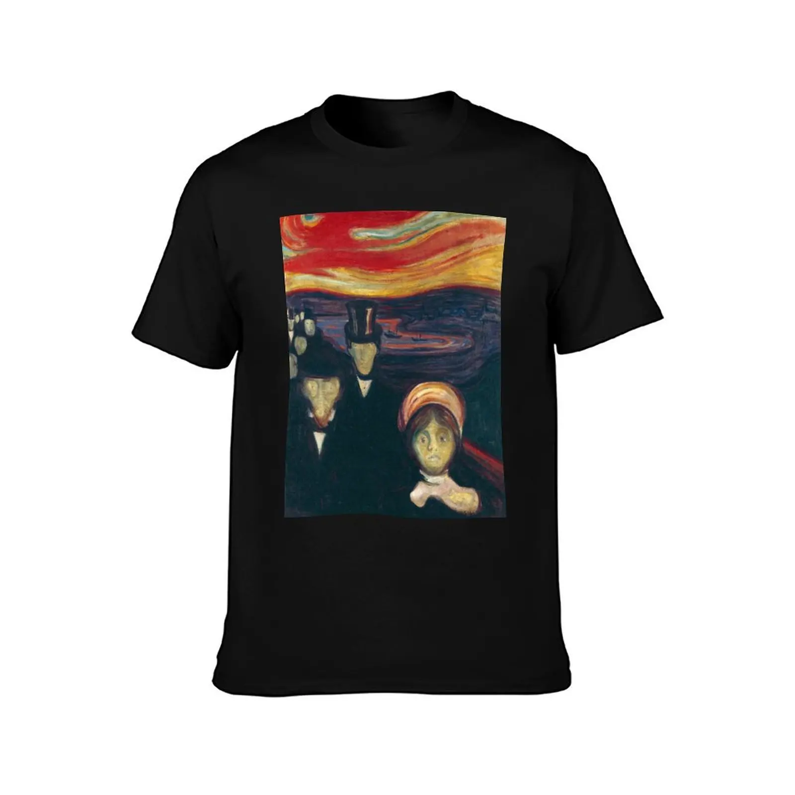 Abstract Anxiety by Edvard Munch T-Shirt Thanksgiving Casual Tee T-Shirt