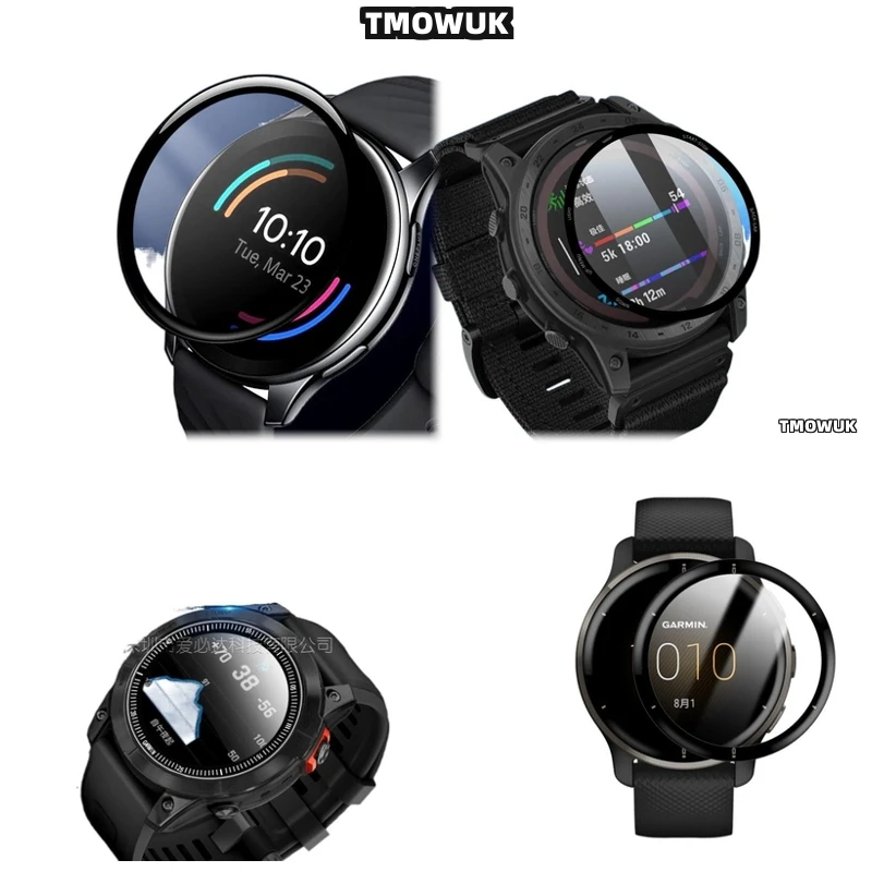

For Garmin Fenix 6 7 8 7X 6X 7S 47mm 51mm - 3D Curved Soft Flexible Screen Protector - Anti-Scratch PMMA