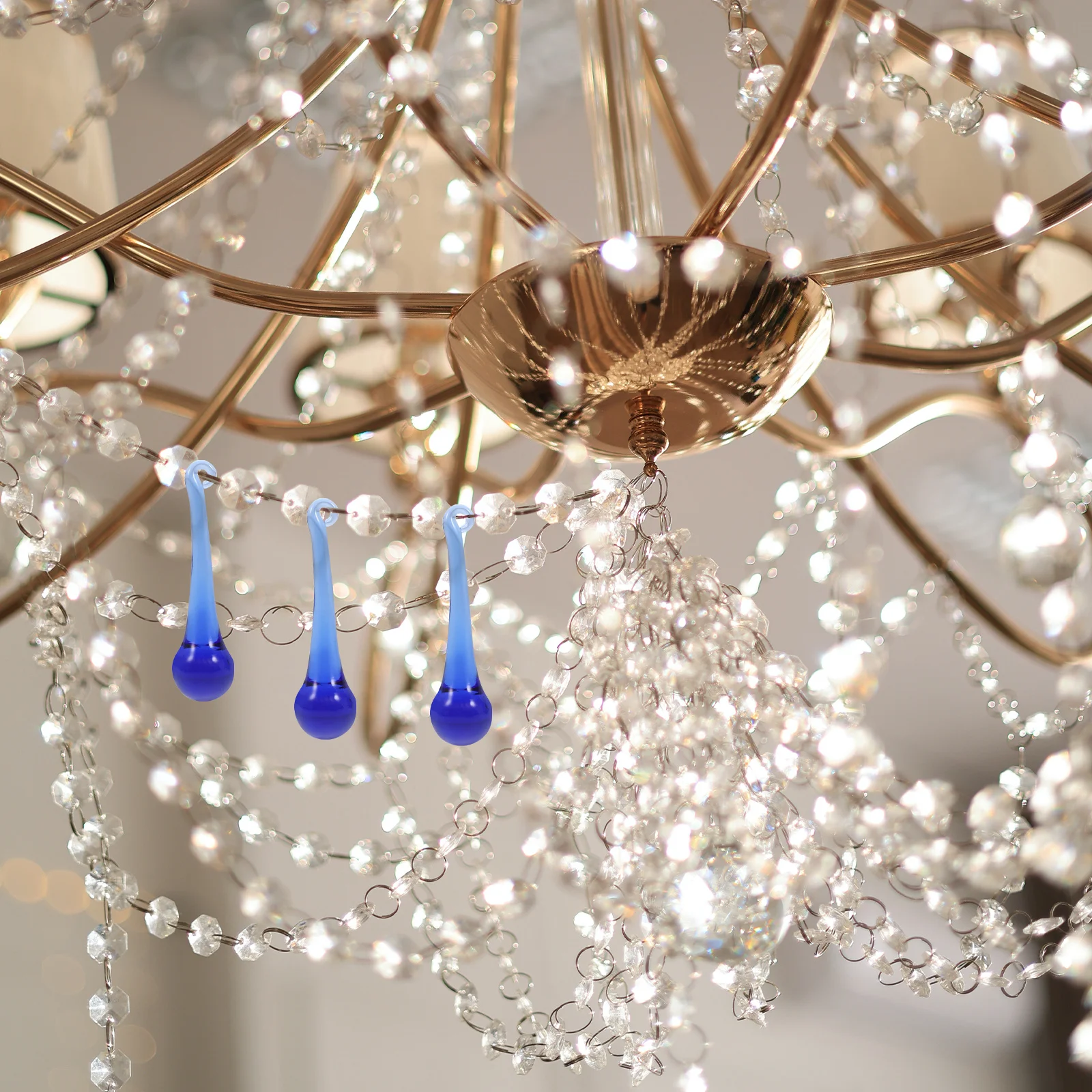

10Pcs Crystal Prisms Pendant Creative Chandelier Hanging Decoration for Home Wedding Garden Light Chandelier Crystals