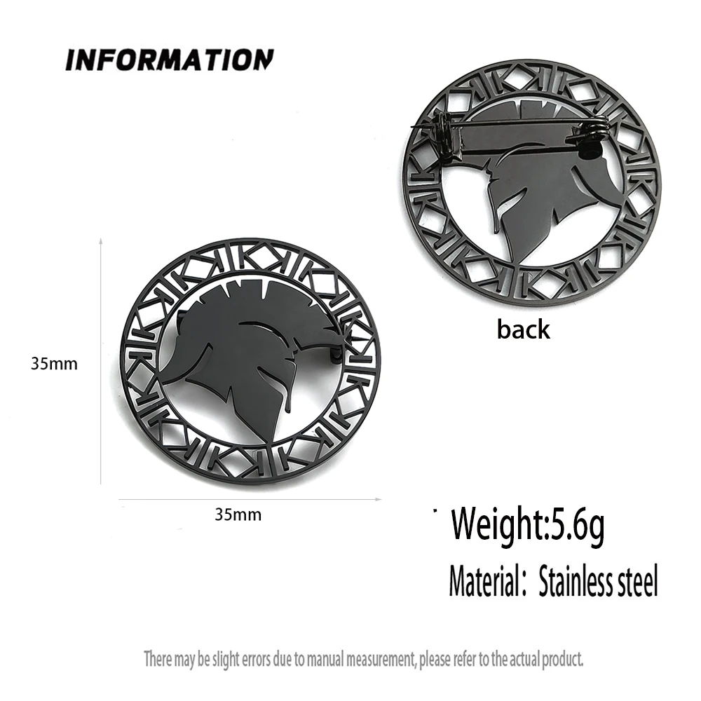 Креативная позолоченная брошь в виде шлема викинга воина, Мужская черная булавка для воротника, аксессуары для костюма, подарок для мужа