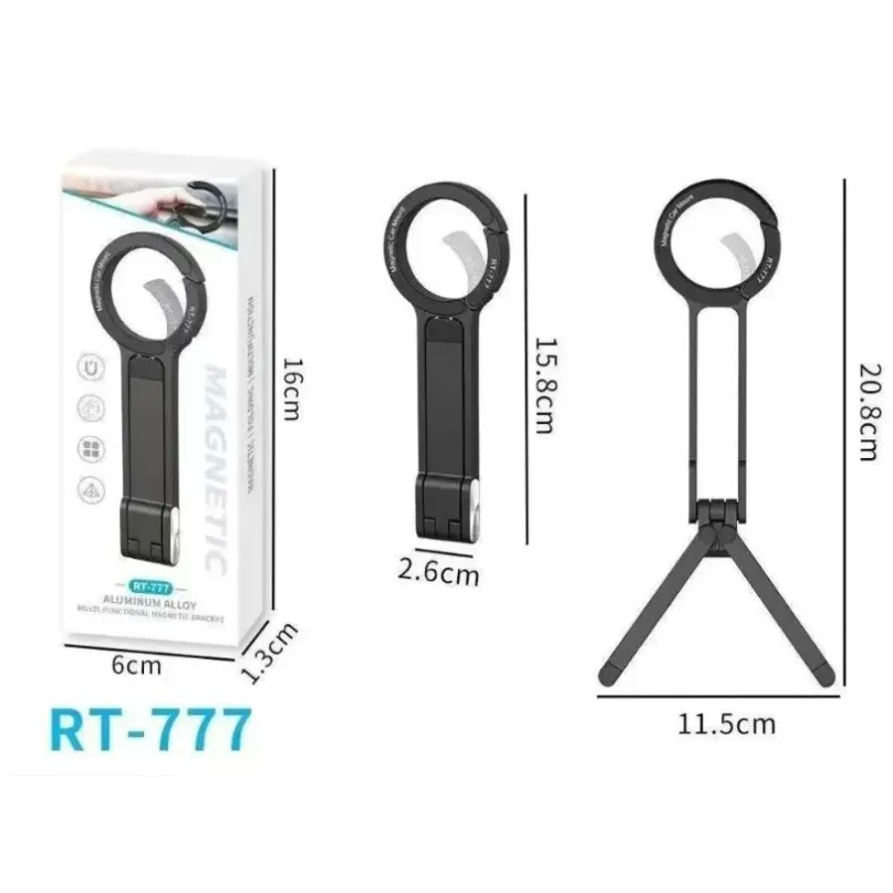 Foldable Portable Phone Holder Stand Magnetic Safety Buckle Noose Cellphone Bracket For Magsafe iPhone 17 16 15 14 13 12 Mount view 6