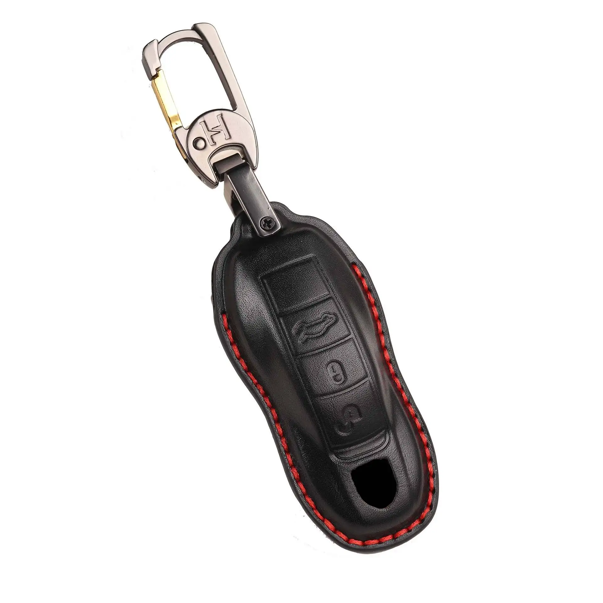 3 Button Smart Key Fob Cover Case Car Keyring Shell Holder for Porsche Cayenne Panamera 911 Macan 718 Taycan  Leather