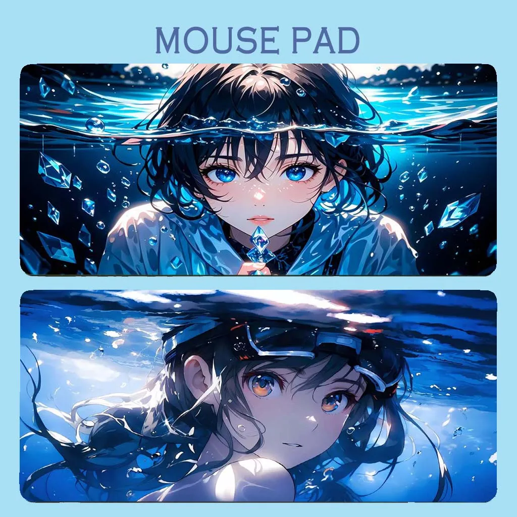 

Cute anime girl mouse pad Large Computer Office Game Table Mats Rubber Anti-slip HD Gaming Keyboard Mousepads Long Desk Mat