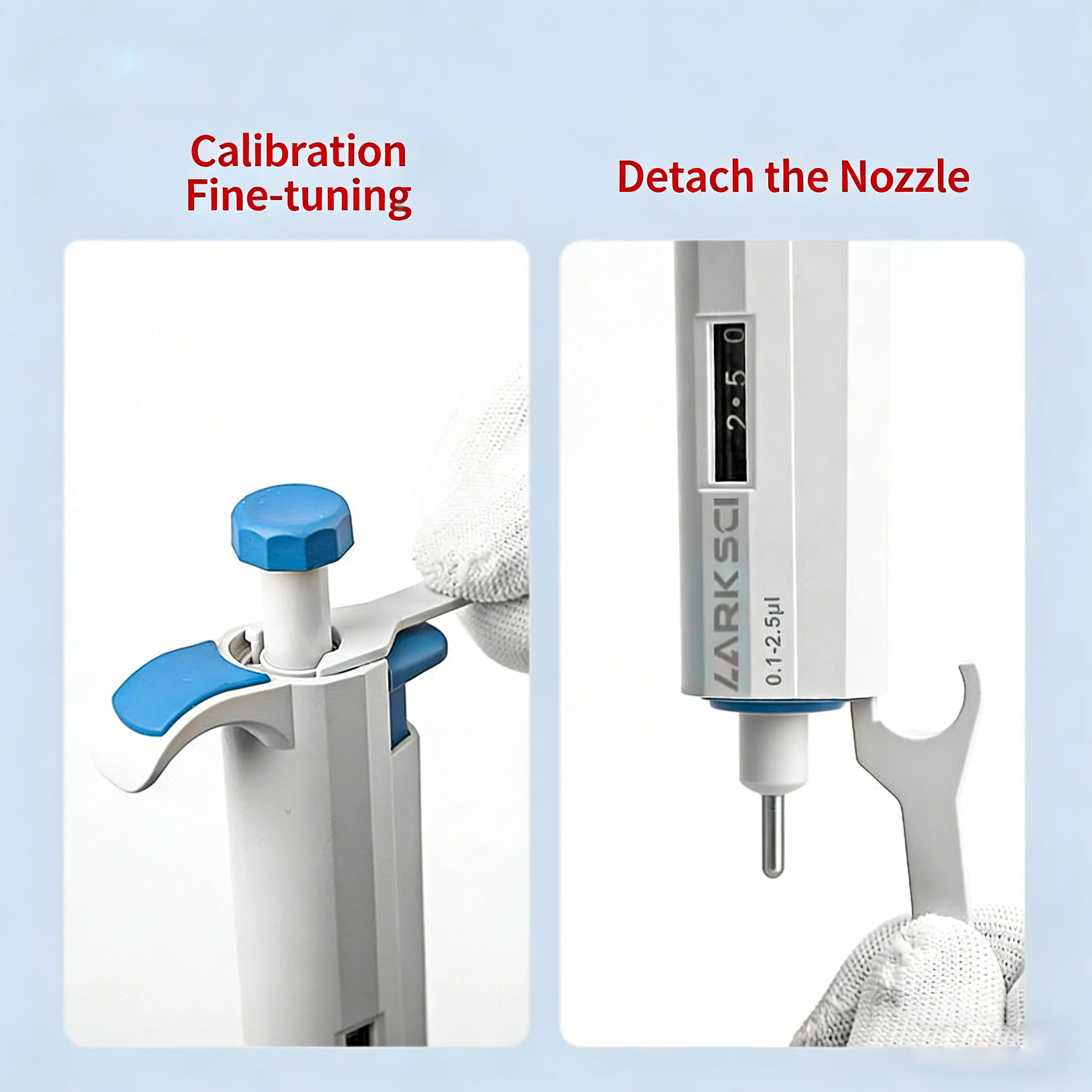 Pipeta De Laboratório Micropipeta Digital De Canal Único Ajustável Com Pontas De Pipeta