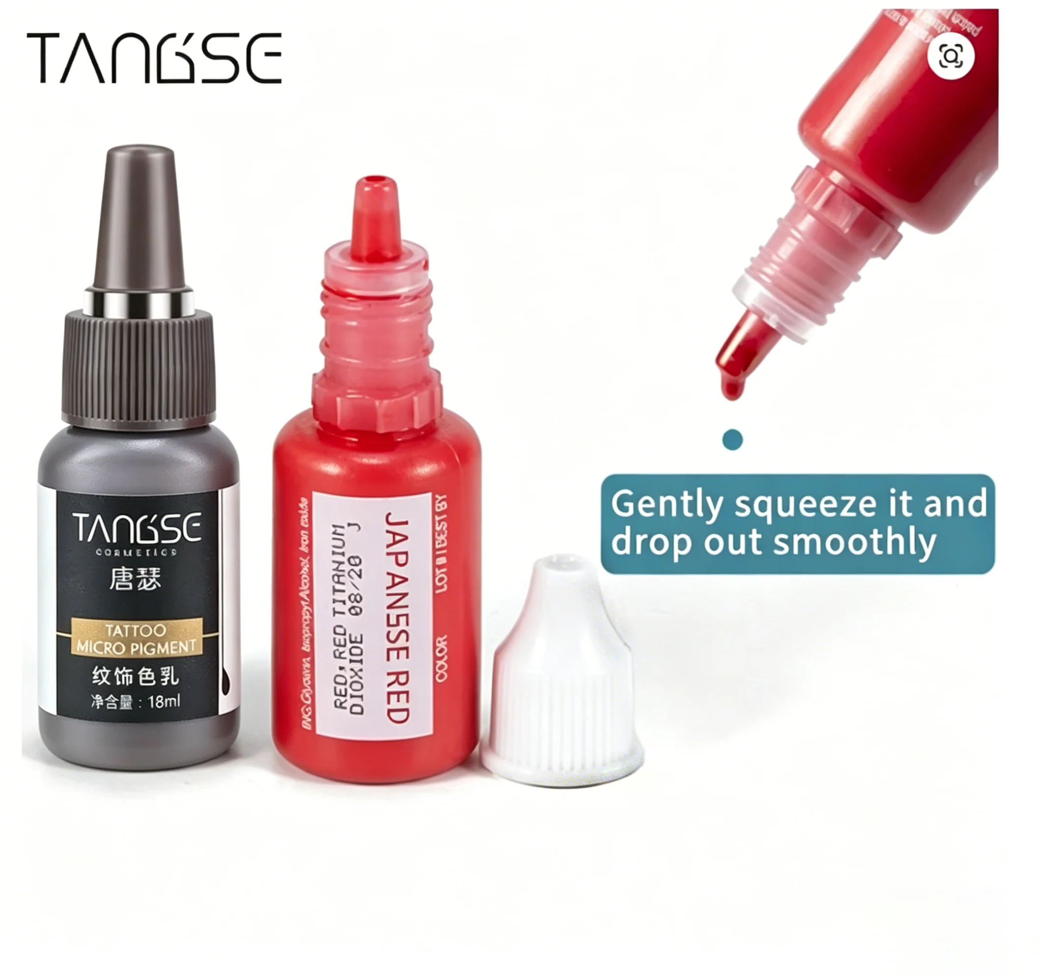 Inchiostri per tatuaggi da 18ml per trucco permanente per sopracciglia pigmenti per tinta labbra a lunga durata cosmetici 0.6 once pigmento per