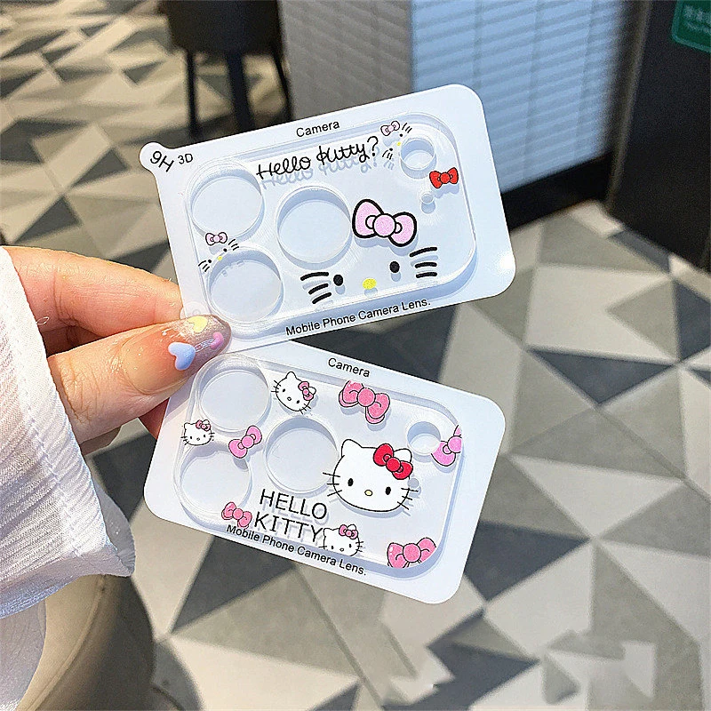 Sanrio Kawaii Hello Kitty Kuromi Girl Camera Protector Lens Film For iPhone 17 Pro Max Case 17Pro 17 HD Protective Back Lens Cap