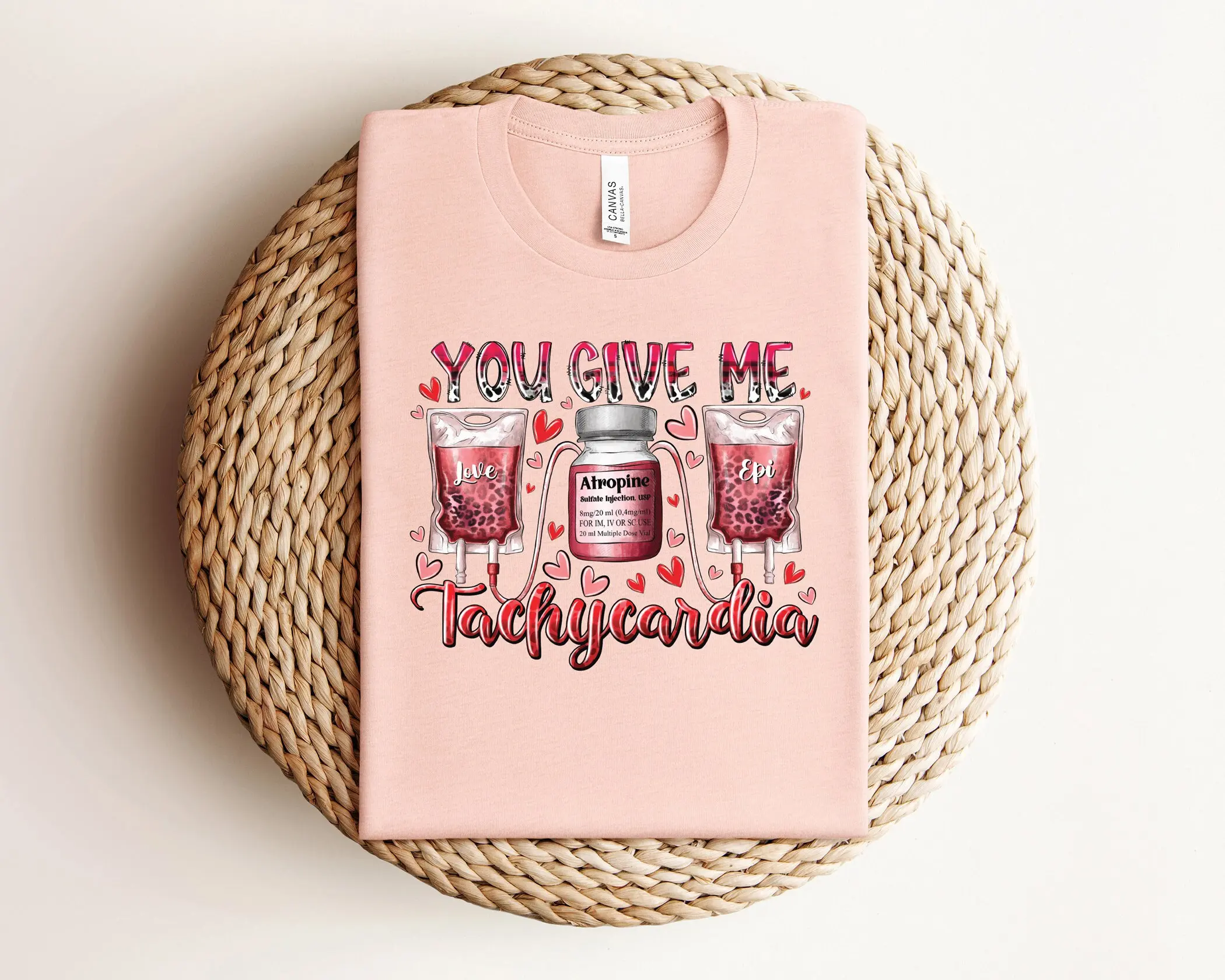 You Give Me Tachycardia T Shirt Nurse Valentine'S Day Pharmacy Tech Rn Valentine Pharmacist Valentines