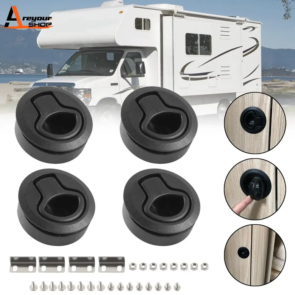 

4 × RV, замена двери лодки, шлемовая защелка, люк 2 дюйма, круглая Выдвижная защелка 1/2 дюйма