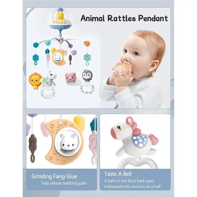 ミュージカルベビーベッドモバイル 新生児ベビーモバイル リモコン付きベビーベッド 新生児ベビーモバイル ベビーベッド