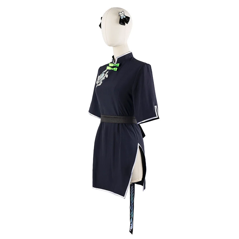 Blue Archive Cosplay Costume Blue Sunohara Shun Anime Cos Women's Cheongsam Dress Anime Cosplay Halloween Coswear