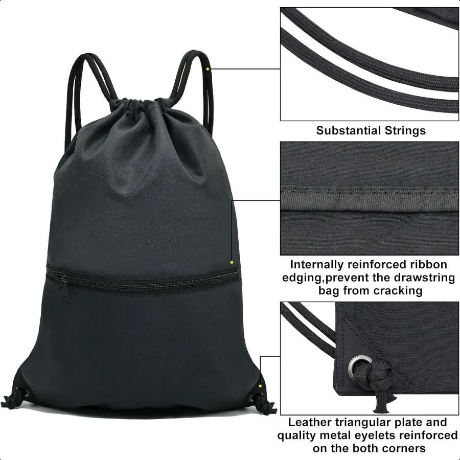 HOLYLUCK Drawstring Backpack Bag Sport Gym Sackpack