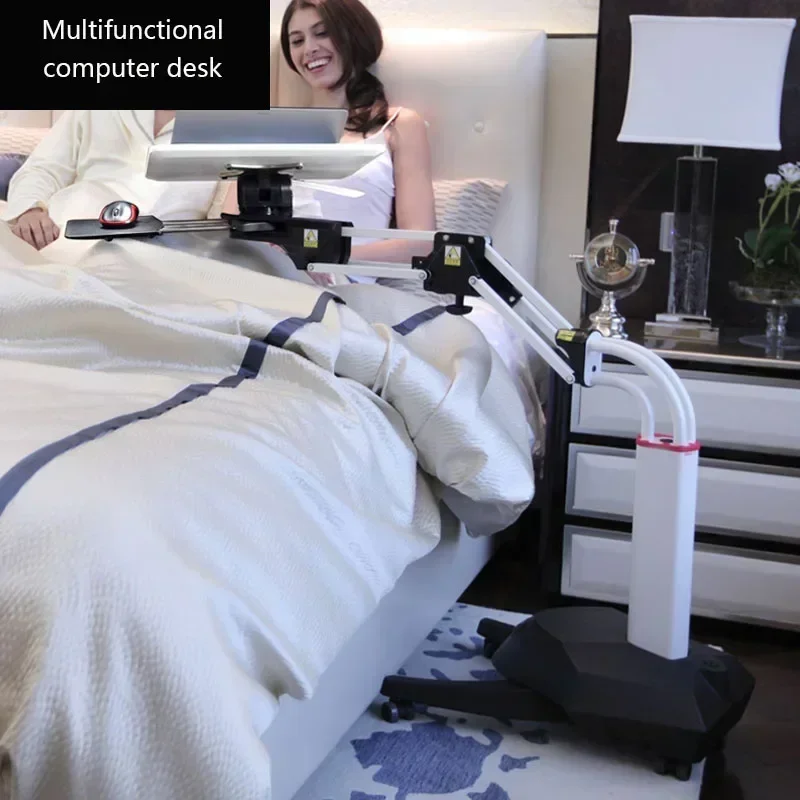 

New Electric Multifunctional Computer Desk Long Arm Mobile Sofa Bedside Notebook Stand Lifting Rotating Computer Desk Writing De