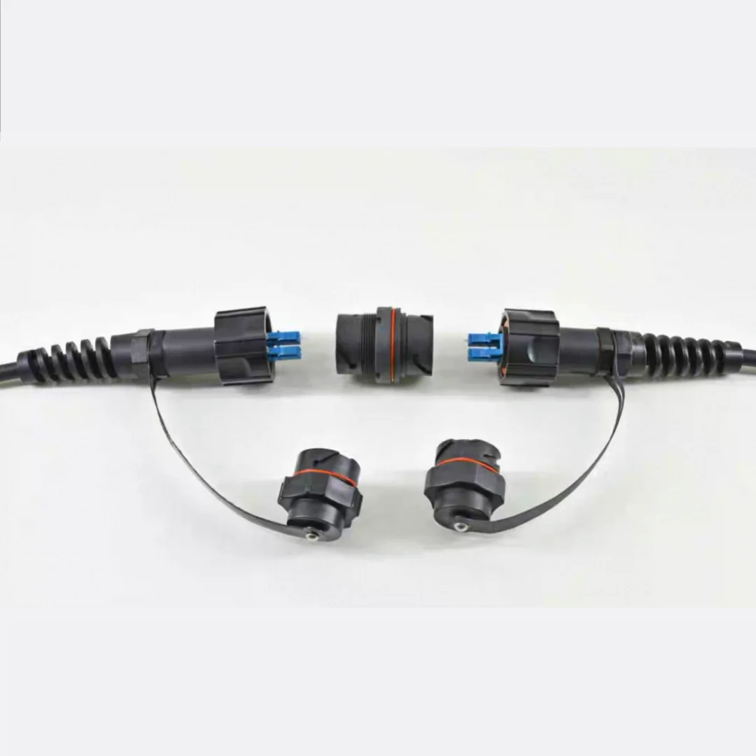 Cable de conexión blindado 2C monomodo OM3 LC-LC 10M-50M ODVA-LC LC conector impermeable 5mm DX TPU puente de fibra óptica 2 núcleos 30M 20m