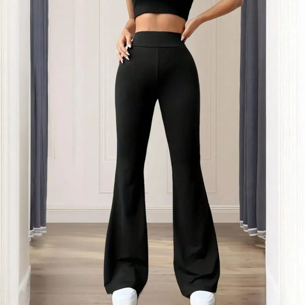 Loose Leg Women Pants Trousers Women High Waist Pants Slim Fit Loose Leg Trousers Pure Color Yoga Running Flared for Everyday
