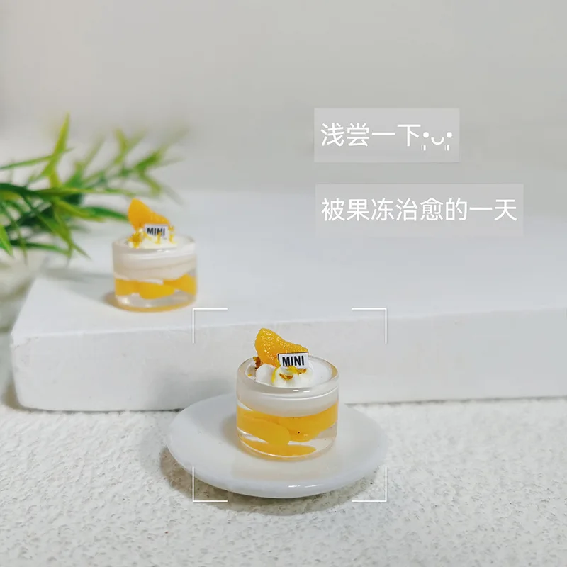 Mini Fruits flottants de Simulation 1:12, tasse de boisson à la gelée, jouet Miniature, modèle de scène, accessoires de maison de poupée, décor créatif