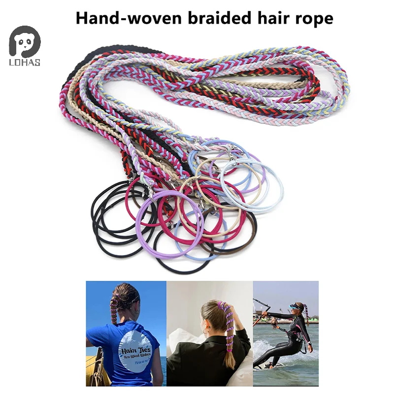 41/64/89CM Elastic Hair Ties Ponytail Holders For Women Girls Stretchy Braided Pony Tail Hair Tie Wrap For Swim Diving Surfing