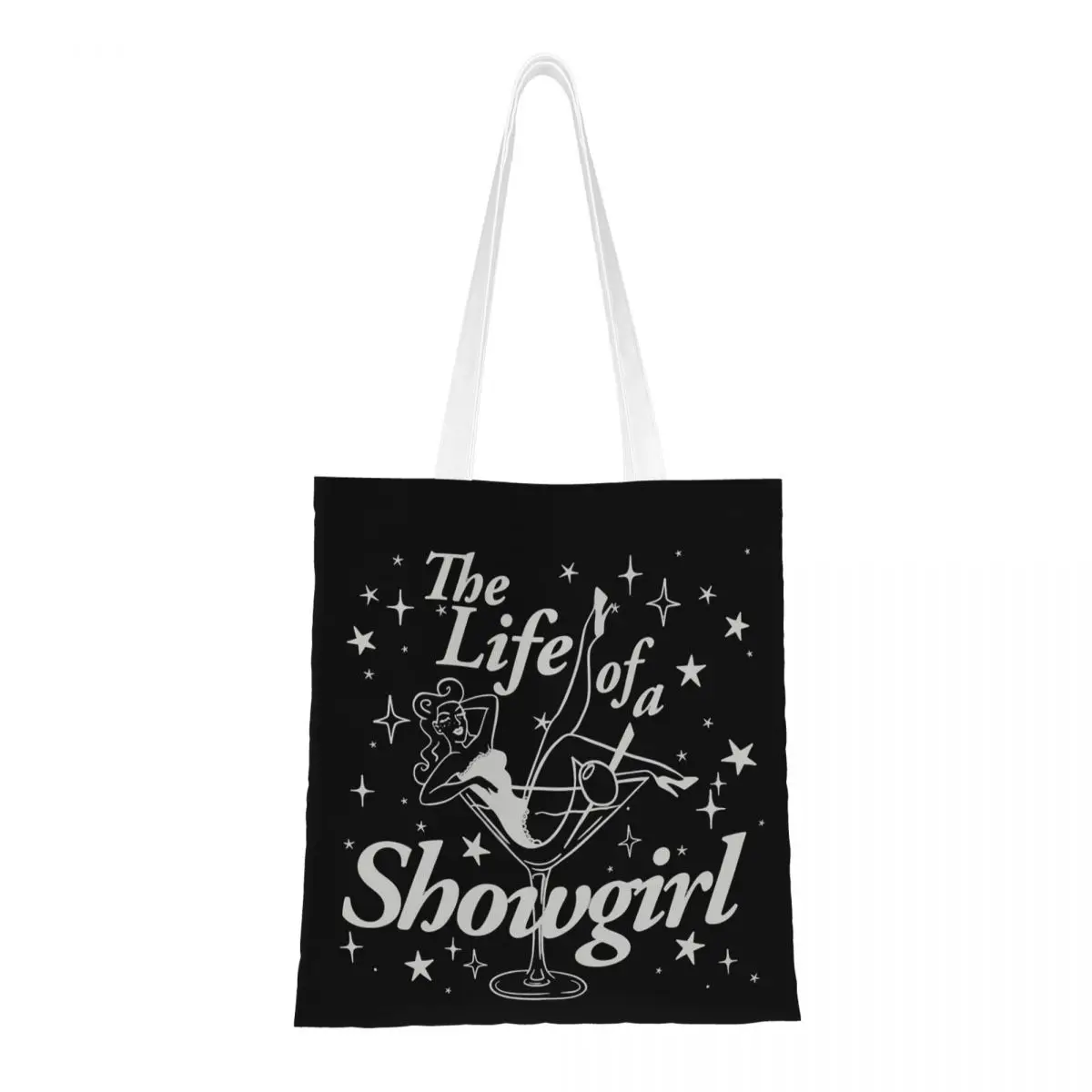 

The Life Of A Showgirl Album Canvas Tote Bag Aesthetic Unique Design Fashion Bag for Unisex