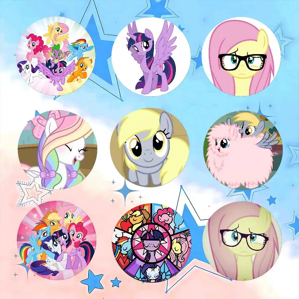 Cute Anime My L-little-P-ponyS Kawaii Badge Pins For Friend, Backpack, Clothing, Collectible Accessories, Jewelry Gift