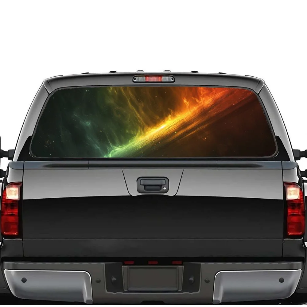 

Cosmic Color - Blended Stream Car Rear Window Vinyl Wraps, Waterproof Self-adhesive Car Vinyl Wraps, Surface Protection, Persona