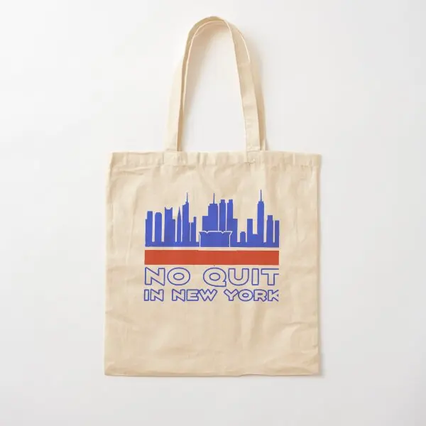 No Quit In New York 16 Cotton  Canvas Bag Women Ladies Fabric Shoulder Bag Designer Tote Fashion Printed Handbag Shopper