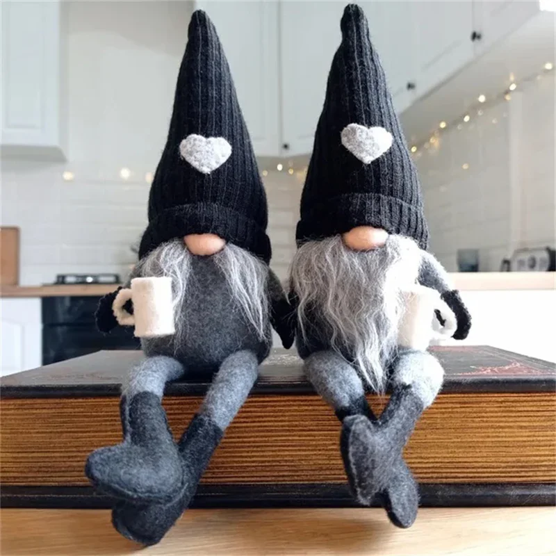 Knitted Faceless Doll Hanging Legs Hand Ground Coffee Dwarf Figure Family Bedroom Tabletop Decoration Doll Baby Companion Toys