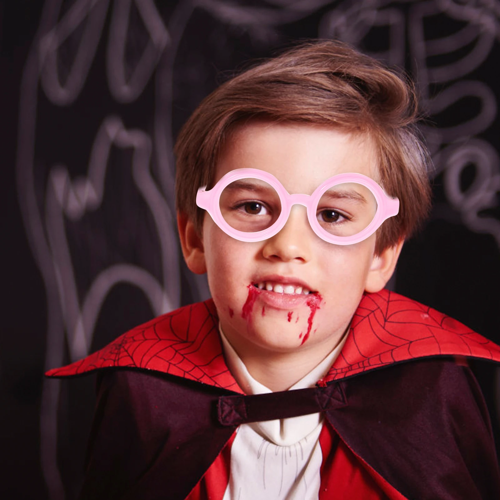 

24 Pcs Kids Glasses Frame Circle Spectacles Without Lens Fashion Party Favors Halloween Costume Plastic Eyewear Kids Accessories