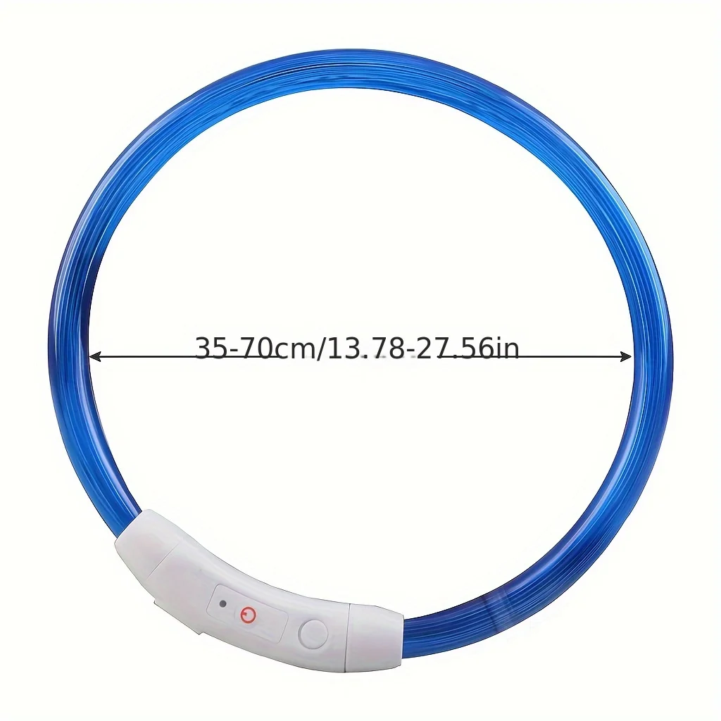 新しいLED犬用首輪USB充電式、夜の散歩用の3モード調整可能な光る犬用首輪、安全な反射ペット用首輪